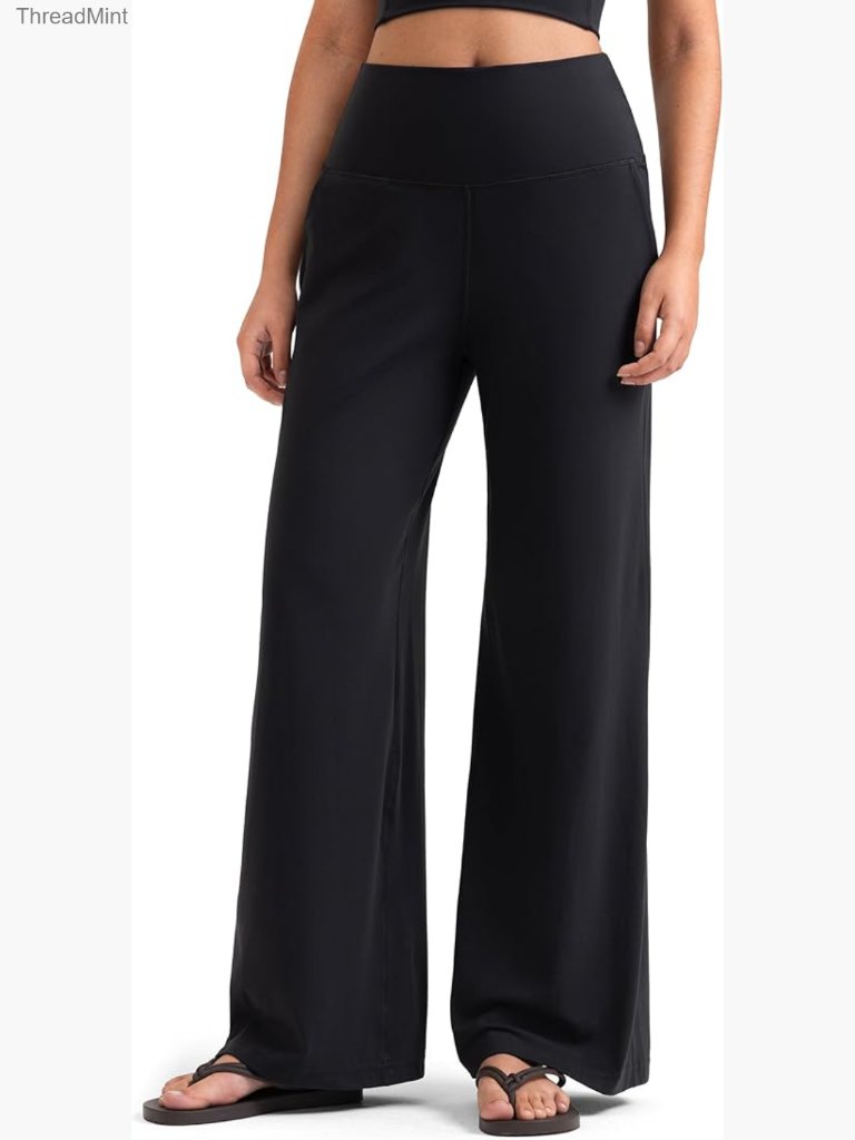 High-Waisted Wide Leg Yoga Pants Ultra Soft Lounge Leggings 27.5-32.5 Inseam